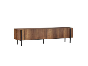 Porta TV in legno "Nexus" - 180 x 30 x 45 cm - Noce barocco / Nero
