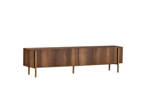 Porta TV in legno "Nexus" - 180 x 30 x 45 cm - Noce barocco oro