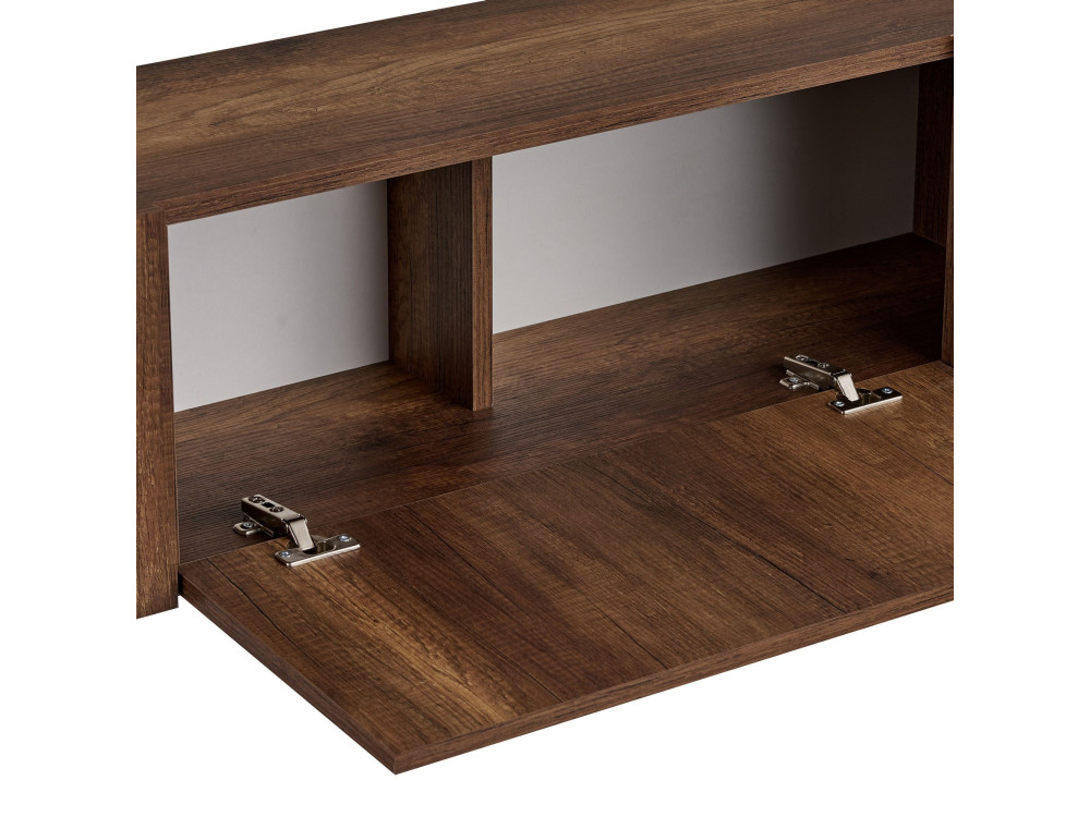 Porta TV in legno "Nexus" - 180 x 30 x 45 cm - Noce barocco oro