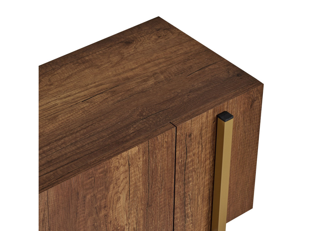Porta TV in legno "Nexus" - 180 x 30 x 45 cm - Noce barocco oro