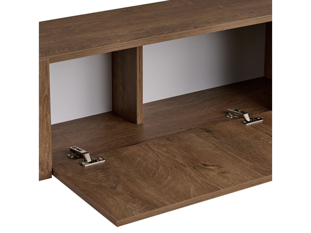Porta TV in legno "Nexus" - 180 x 30 x 45 cm - Kafkas Oak / Nero