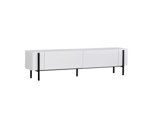 Porta TV in legno "Nexus" - 180 x 30 x 45 cm - Nero / Legno nero