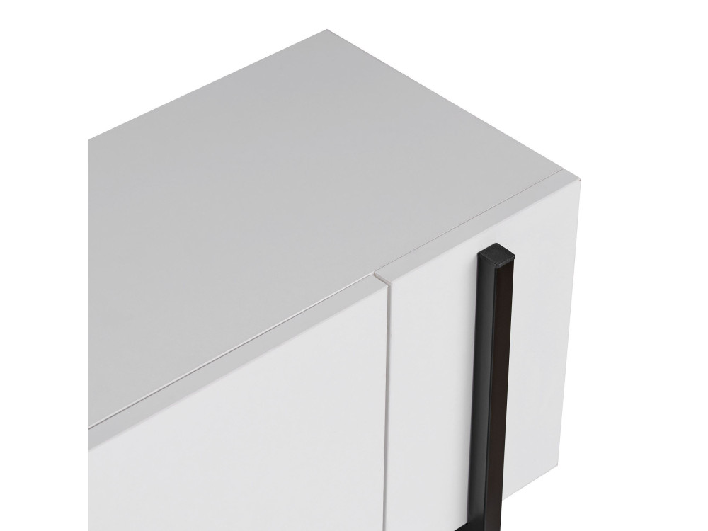 Porta TV in legno "Nexus" - 180 x 30 x 45 cm - Nero / Legno nero