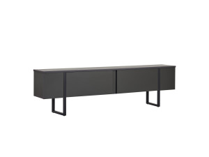 Porta TV in legno "Onera" - 180 x 30 x 50 cm - Antracite / Nero