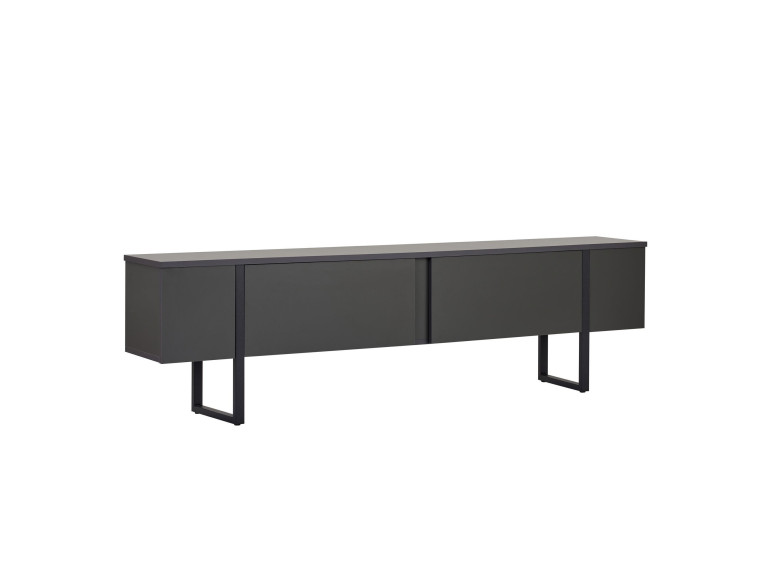 Porta TV in legno "Onera" - 180 x 30 x 50 cm - Antracite / Nero