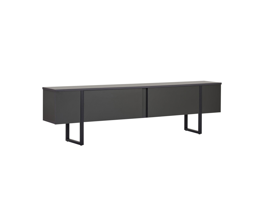 Porta TV in legno "Onera" - 180 x 30 x 50 cm - Antracite / Nero