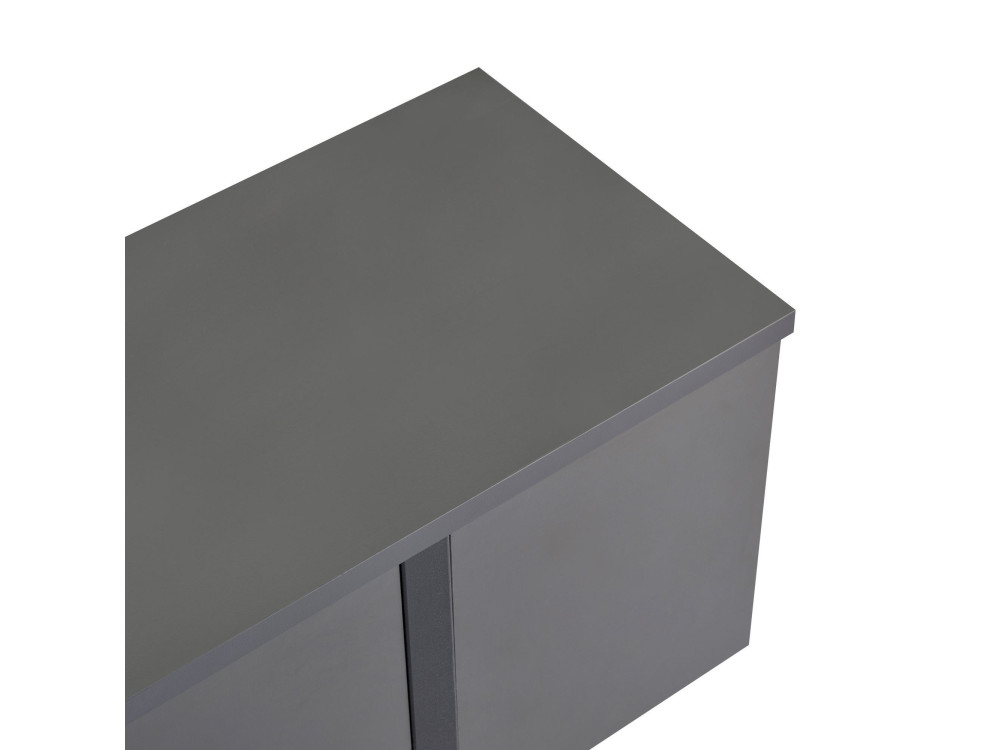 Porta TV in legno "Onera" - 180 x 30 x 50 cm - Antracite / Nero