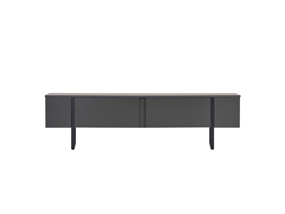Porta TV in legno "Onera" - 180 x 30 x 50 cm - Antracite / Nero