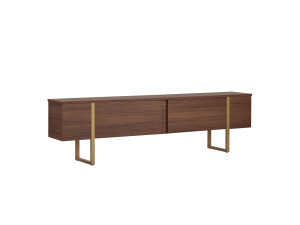Porta TV in legno "Onera" - 180 x 30 x 50 cm - Noce / Oro