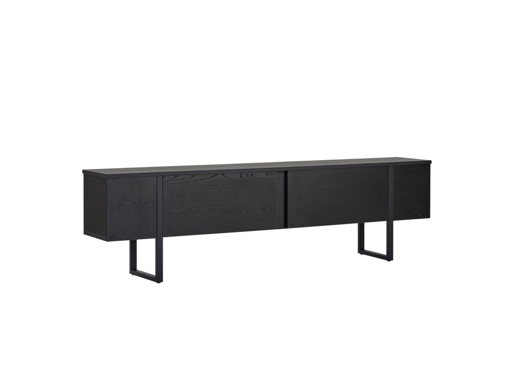 Supporto TV in legno "Onera" - 180 x 30 x 50 cm - Nero / Legno nero