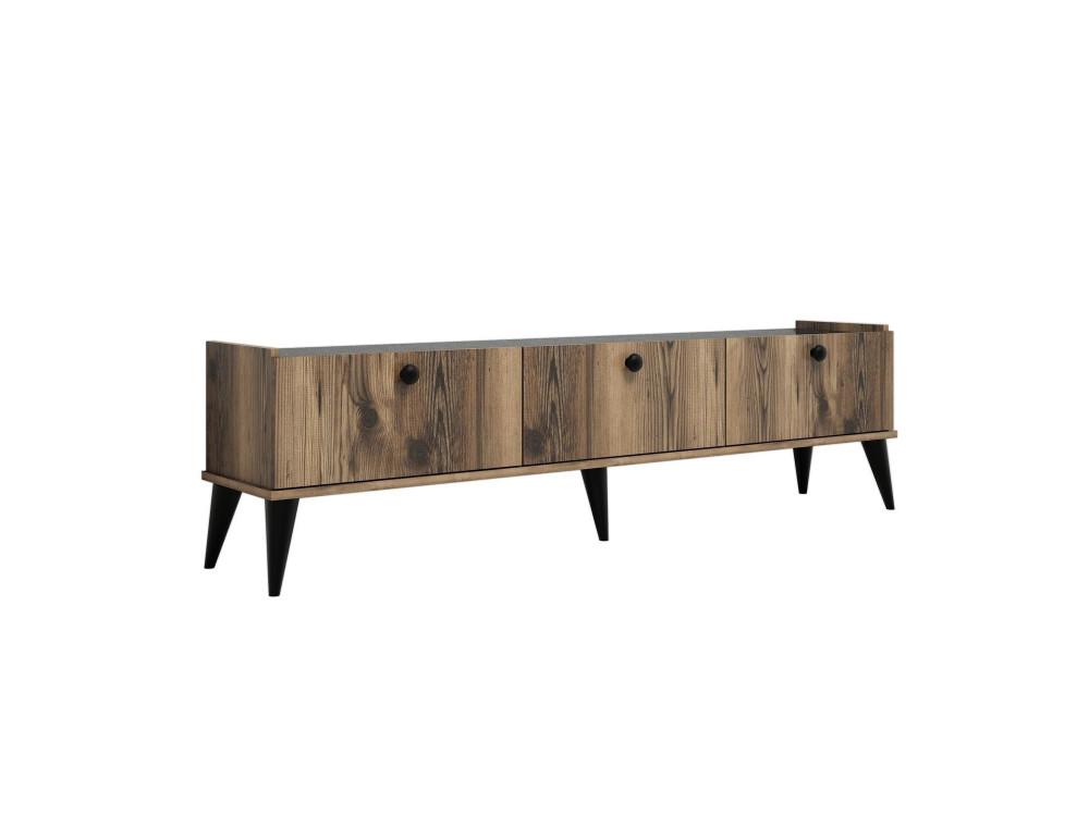 Porta TV in legno "Lidya" - 180 x 35 x 49 cm - Marrone