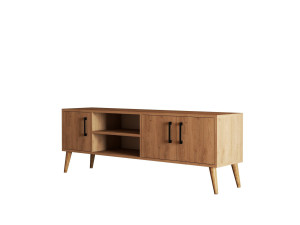 Porta TV in legno "Exxen" - 150 x 34 x 52 cm - Marrone