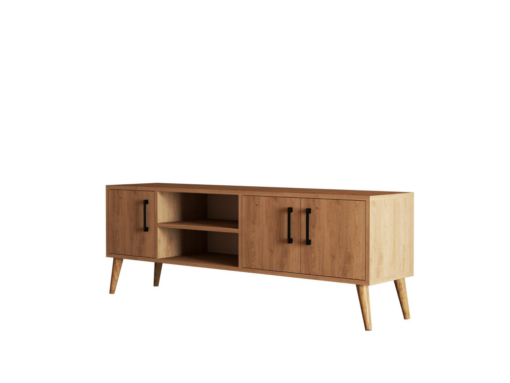 Porta TV in legno "Exxen" - 150 x 34 x 52 cm - Marrone