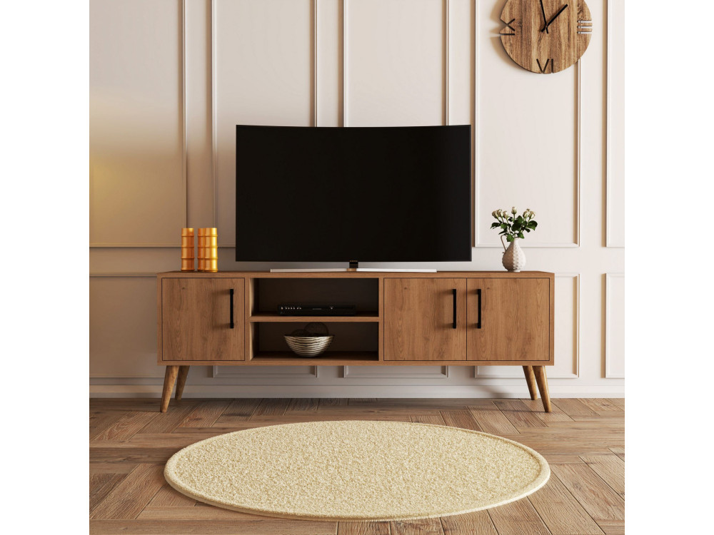 Porta TV in legno "Exxen" - 150 x 34 x 52 cm - Marrone
