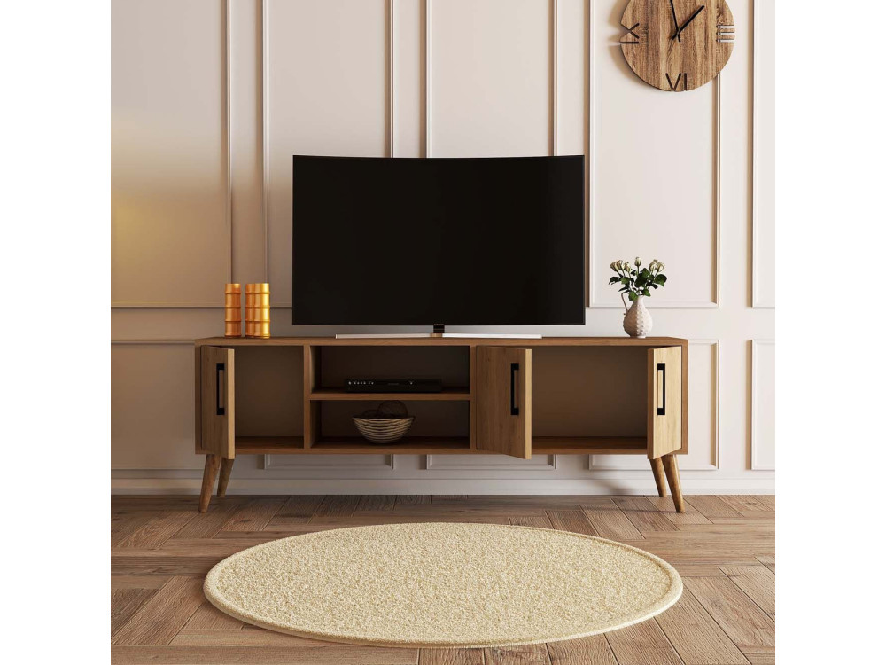 Porta TV in legno "Exxen" - 150 x 34 x 52 cm - Marrone