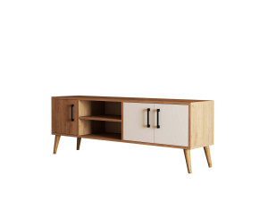 Porta TV in legno "Exxen" - 150 x 34 x 52 cm - Bianco