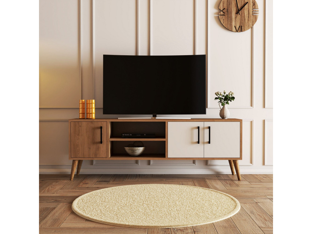 Porta TV in legno "Exxen" - 150 x 34 x 52 cm - Bianco