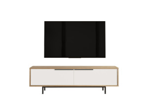 Supporto TV in legno "ON1-SW" - 160 x 35 x 45 cm - Bianco