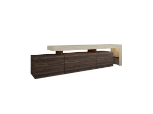 Porta TV in legno "Beliz" - 192 x 37 x 53 cm - Marrone