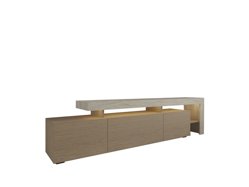 Porta TV in legno "Beliz" - 192 x 37 x 53 cm - Beige