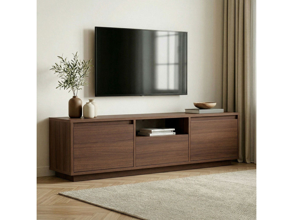 Porta TV in legno "Sentinel" - 160 x 30 x 42 cm - Marrone