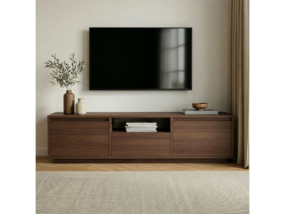 Porta TV in legno "Sentinel" - 160 x 30 x 42 cm - Marrone