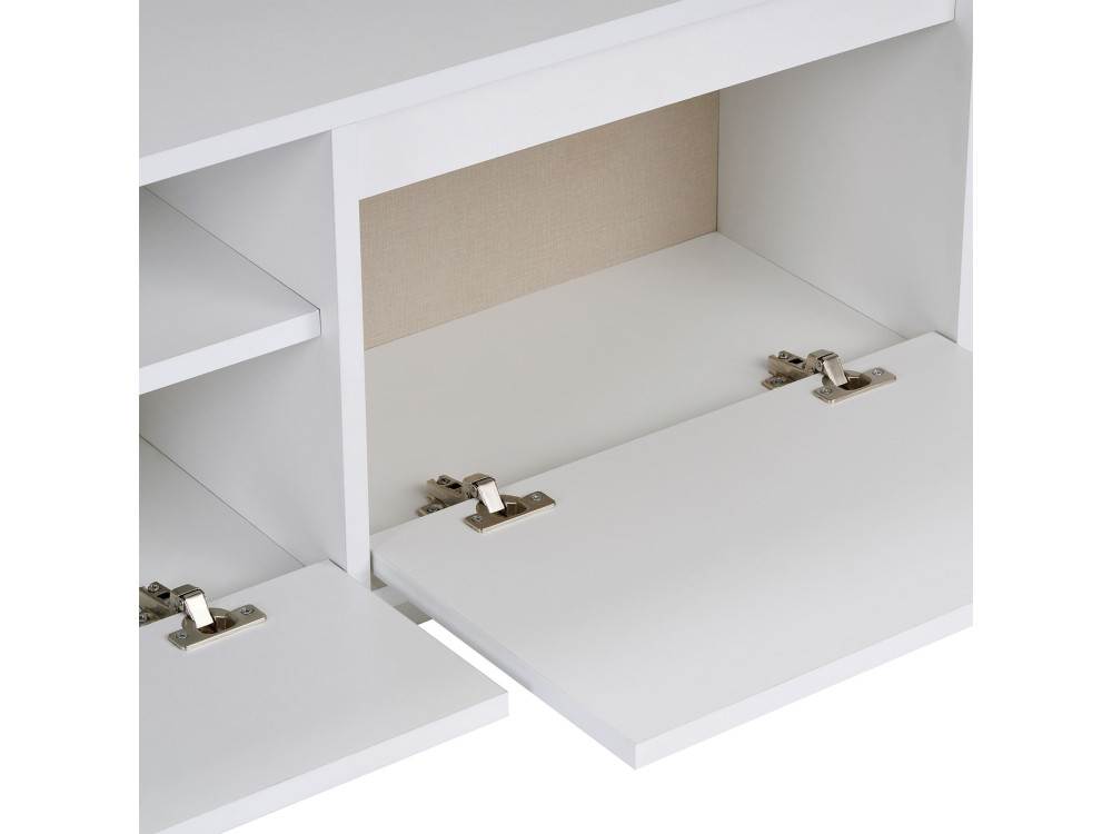 Porta TV in legno "Sentinel" - 160 x 30 x 42 cm - Bianco