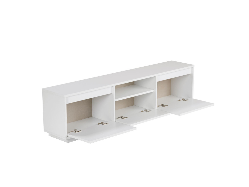 Porta TV in legno "Sentinel" - 160 x 30 x 42 cm - Bianco