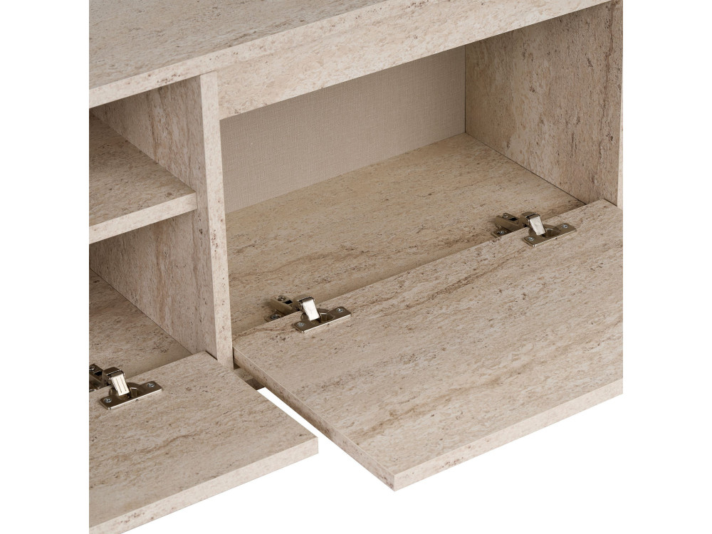 Porta TV in legno "Sentinel" - 160 x 30 x 42 cm - Travertino
