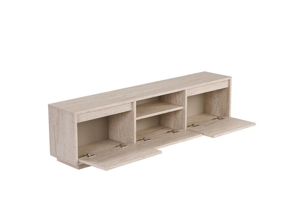 Porta TV in legno "Sentinel" - 160 x 30 x 42 cm - Travertino