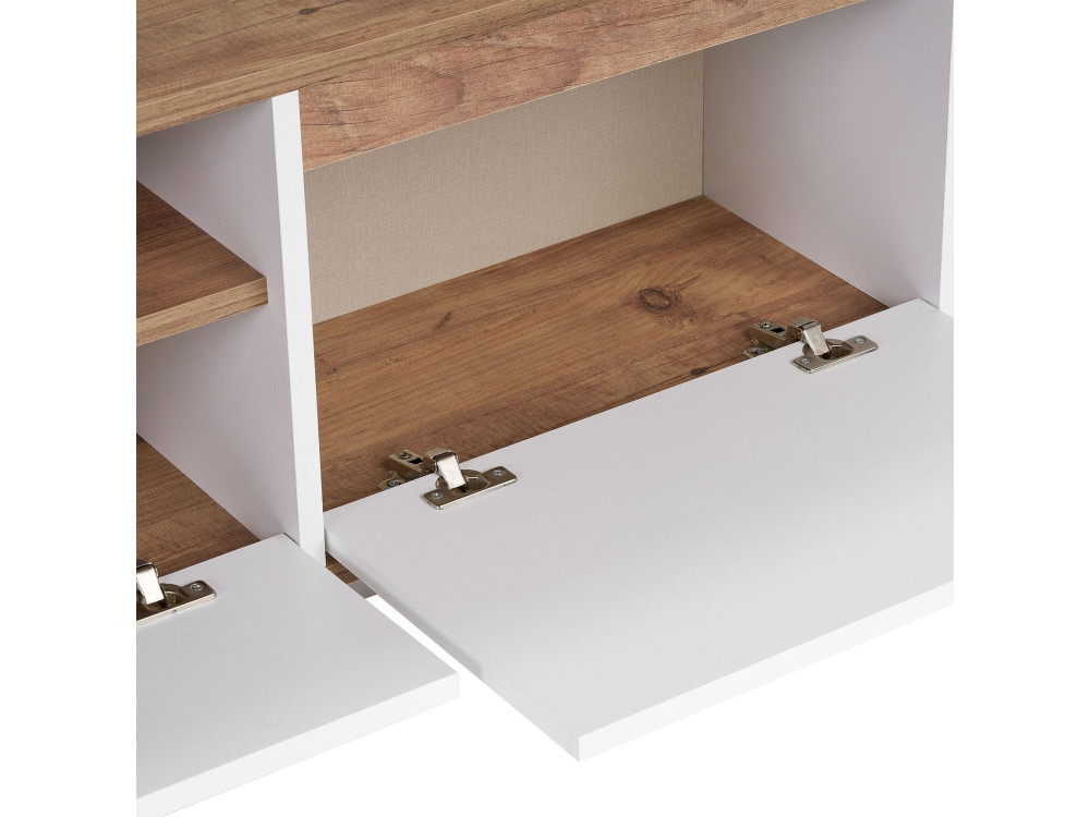 Porta TV in legno "Sentinel" - 160 x 30 x 42 cm - Bianco