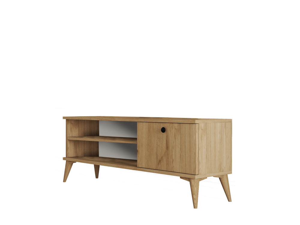 Porta TV in legno "Retro" - 120 x 29 x 44 cm - Beige
