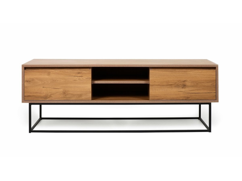 Porta TV in legno "Laxus" - 140 x 40 x 50 cm - Marrone