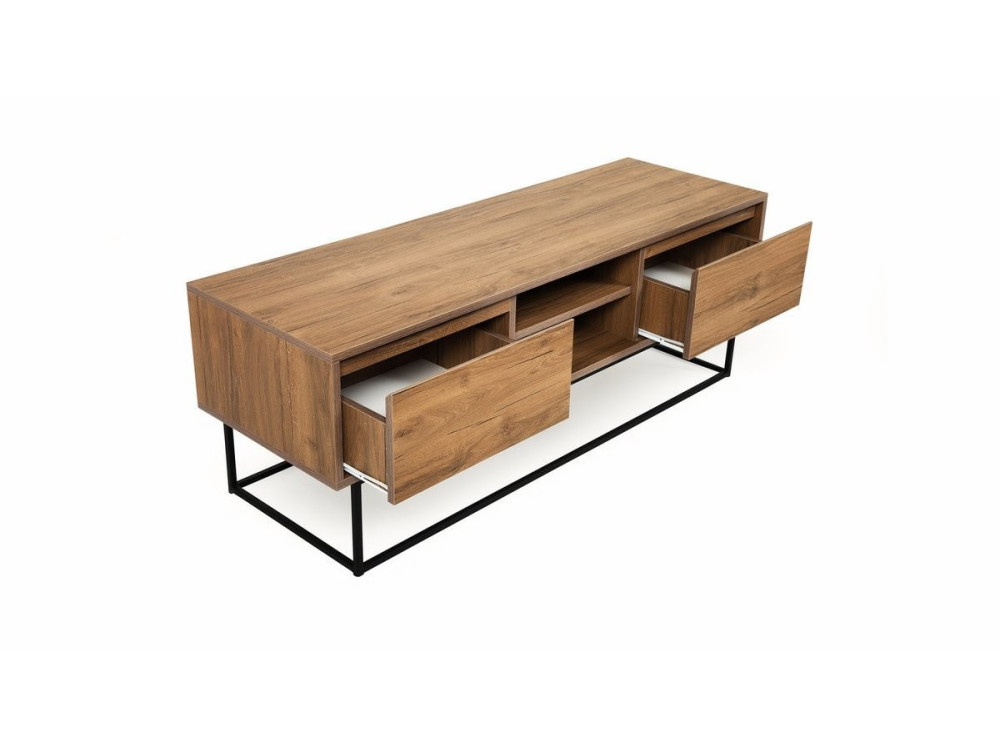 Porta TV in legno "Laxus" - 140 x 40 x 50 cm - Marrone