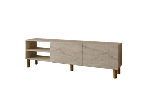 Porta TV in legno "River" - 150 x 31 x 48 cm - Travertino