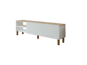 Porta TV in legno "River" - 150 x 31 x 48 cm - Bianco