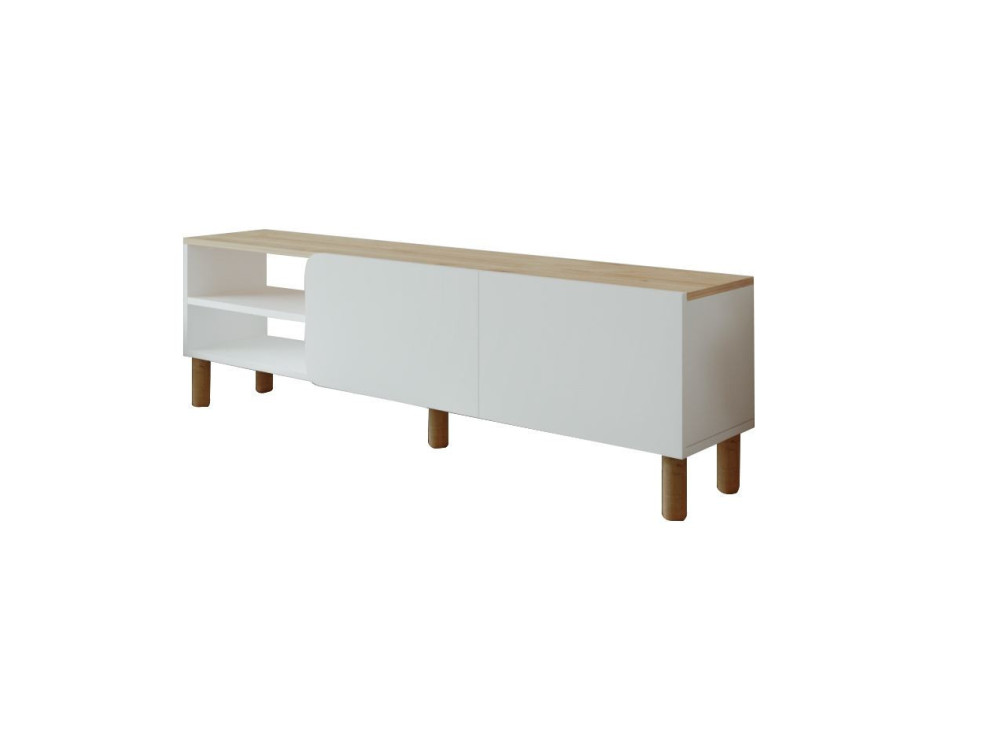 Porta TV in legno "River" - 150 x 31 x 48 cm - Bianco