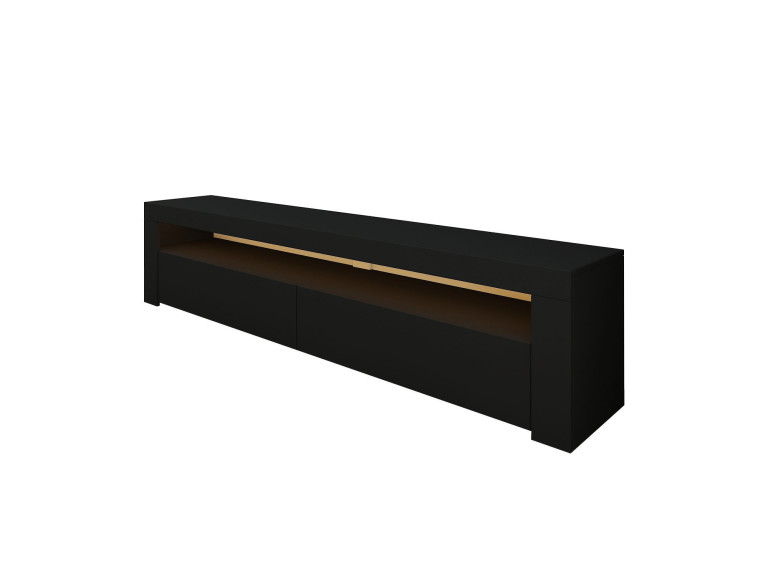 Porta TV in legno "Bati" - 150 x 36 x 46 cm - Nero
