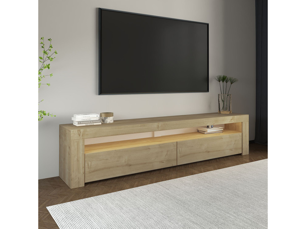 Porta TV in legno "Bati" - 150 x 36 x 46 cm - Beige