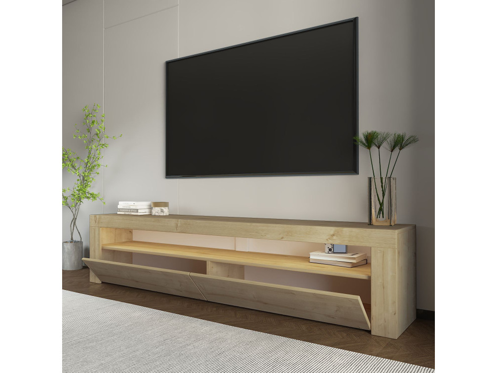 Porta TV in legno "Bati" - 150 x 36 x 46 cm - Beige
