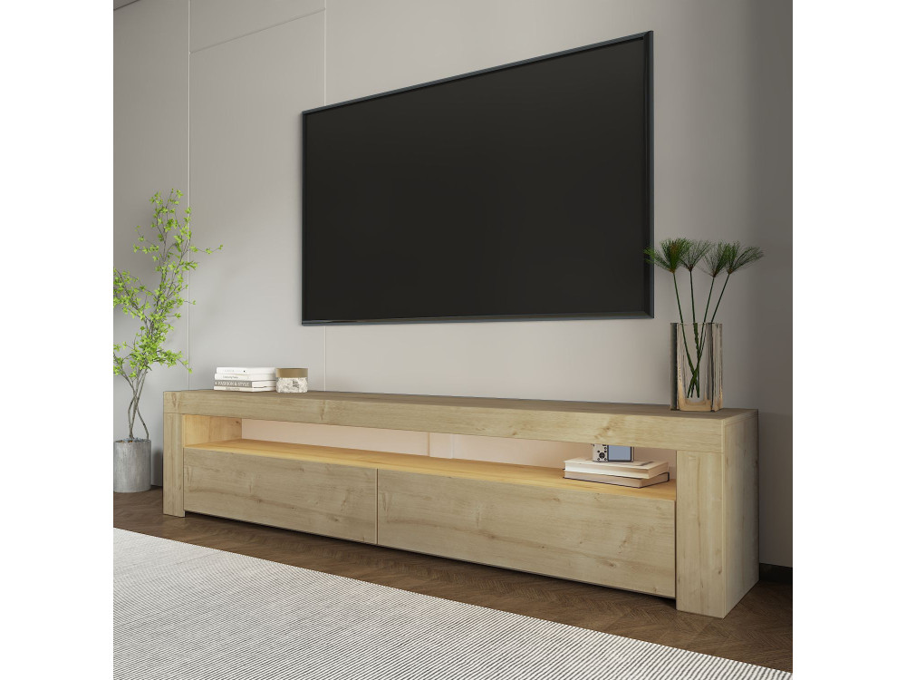 Porta TV in legno "Bati" - 150 x 36 x 46 cm - Beige