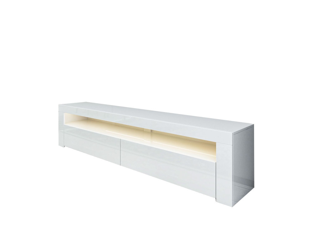 Porta TV in legno "Bati" - 150 x 36 x 46 cm - Bianco