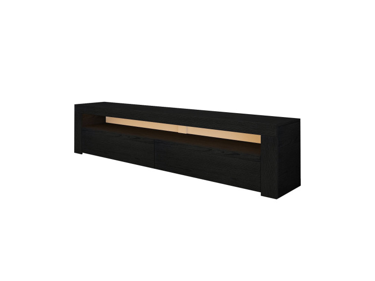 Porta TV in legno "Bati" - 150 x 36 x 46 cm - Nero