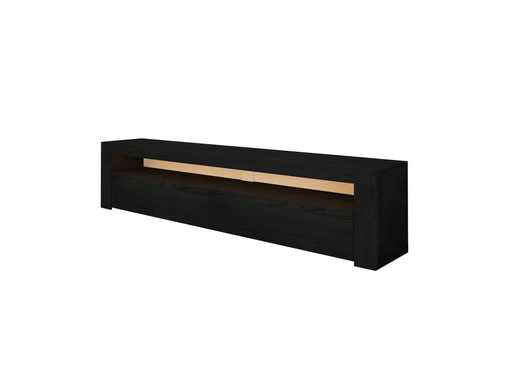 Porta TV in legno "Bati" - 150 x 36 x 46 cm - Nero