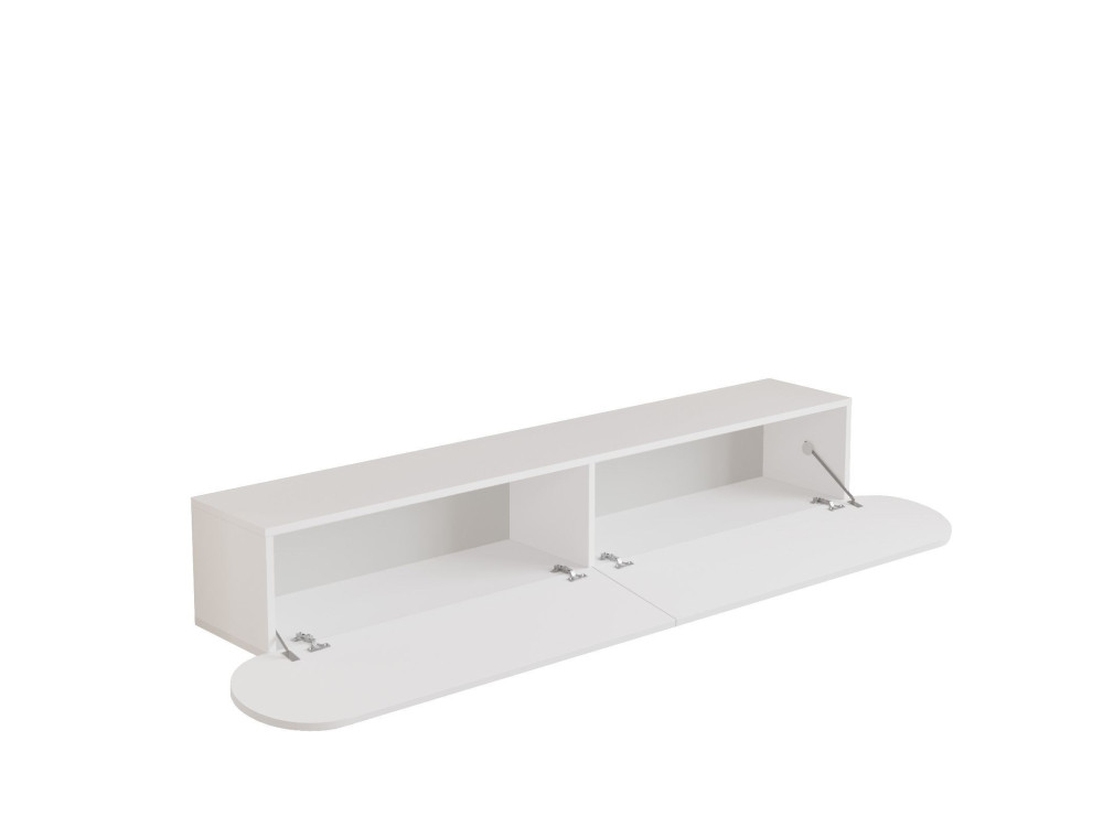 Porta TV in legno "LUM1" - 180 x 31 x 29 cm - Bianco