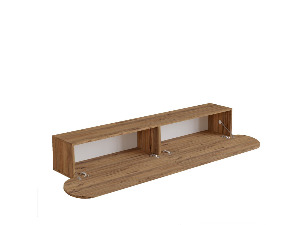 Porta TV in legno "LUM1" - 180 x 31 x 29 cm - Marrone