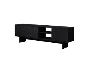 Porta TV in legno "Ravello" - 150 x 30 x 45 cm - Nero