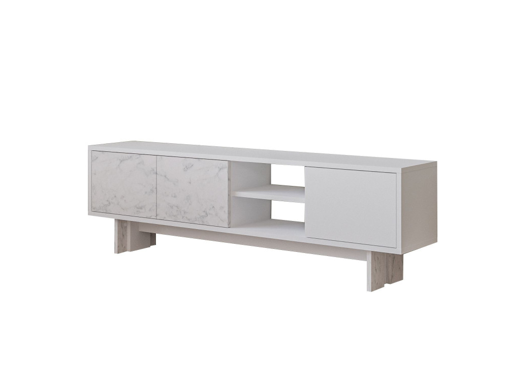 Porta TV in legno "Ravello" - 150 x 30 x 45 cm - Bianco