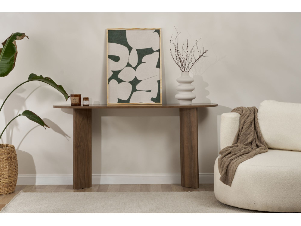 Consolle in legno "Sira" - 150 x 35 x 75 cm - Noce