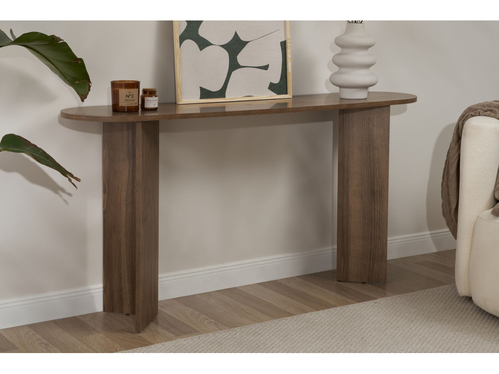 Consolle in legno "Sira" - 150 x 35 x 75 cm - Noce